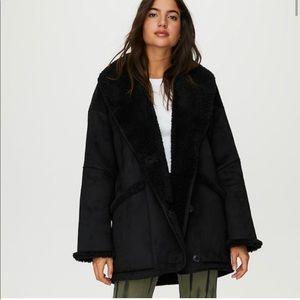 NWT Aritzia Wilfred Free Black Astral Coat Small